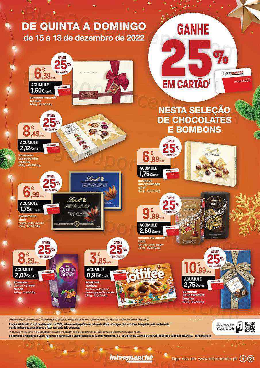Antevisão Folheto INTERMARCHÉ Especial Chocolates Promoções de 15 a 18 dezembro