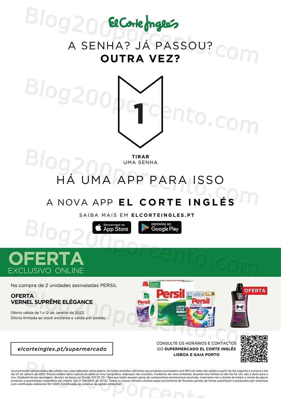 Antevisão Folheto EL CORTE INGLÉS Promoções de 1 a 12 janeiro