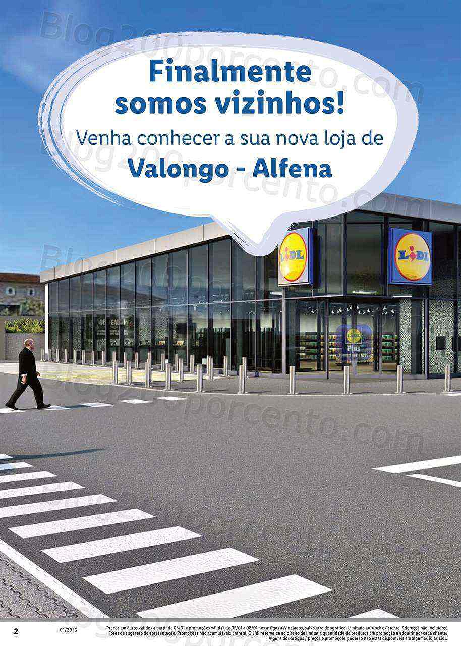 Antevisão Folheto LIDL Aberturas Valongo - Alfena Promoções de 5 a 8 janeiro