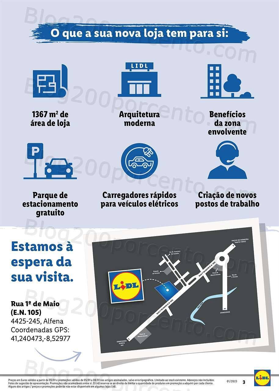 Antevisão Folheto LIDL Aberturas Valongo - Alfena Promoções de 5 a 8 janeiro
