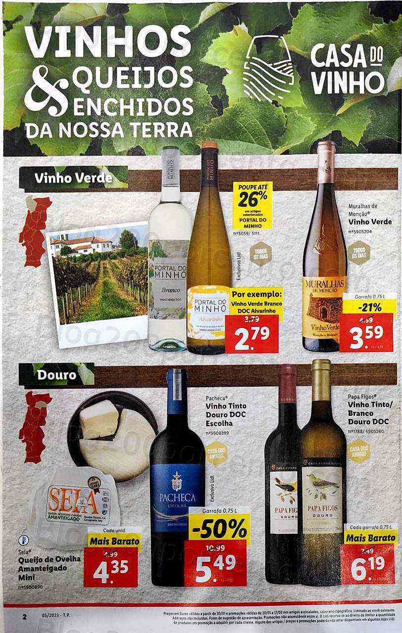Antevisão Folheto LIDL Feira Queijos, Enchidos e Vinhos Promoções de 30 janeiro a 12 fevereiro