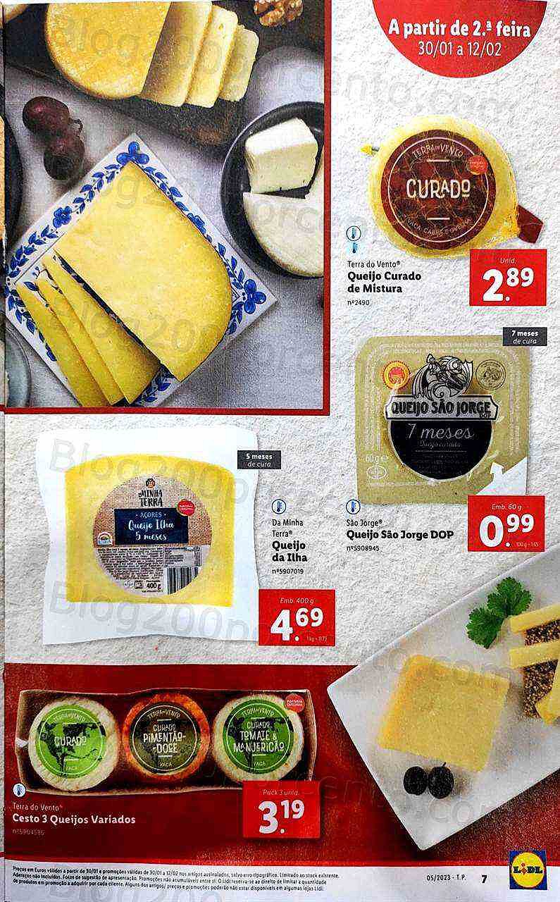Antevisão Folheto LIDL Feira Queijos, Enchidos e Vinhos Promoções de 30 janeiro a 12 fevereiro