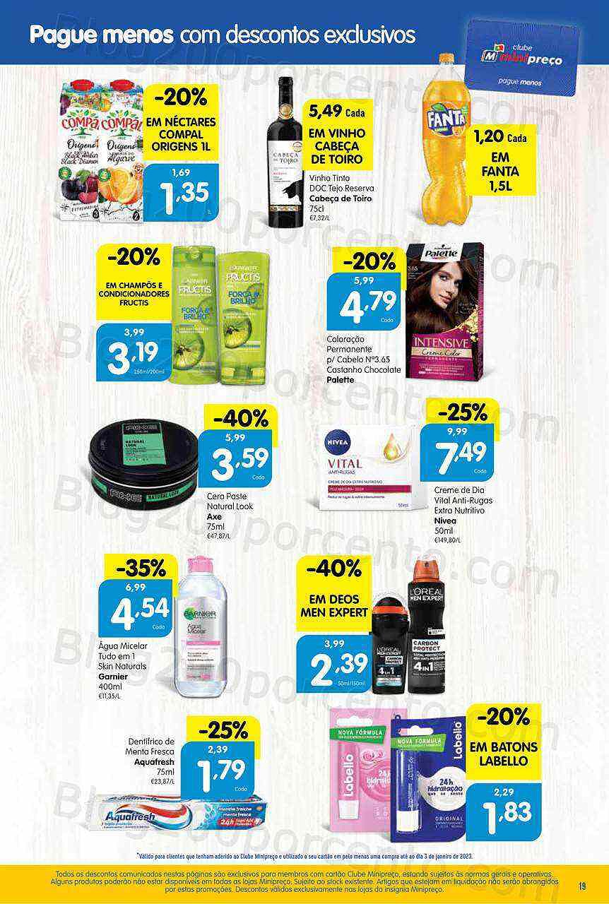 Antevisão Folheto MINIPREÇO Promoções de 5 a 11 janeiro