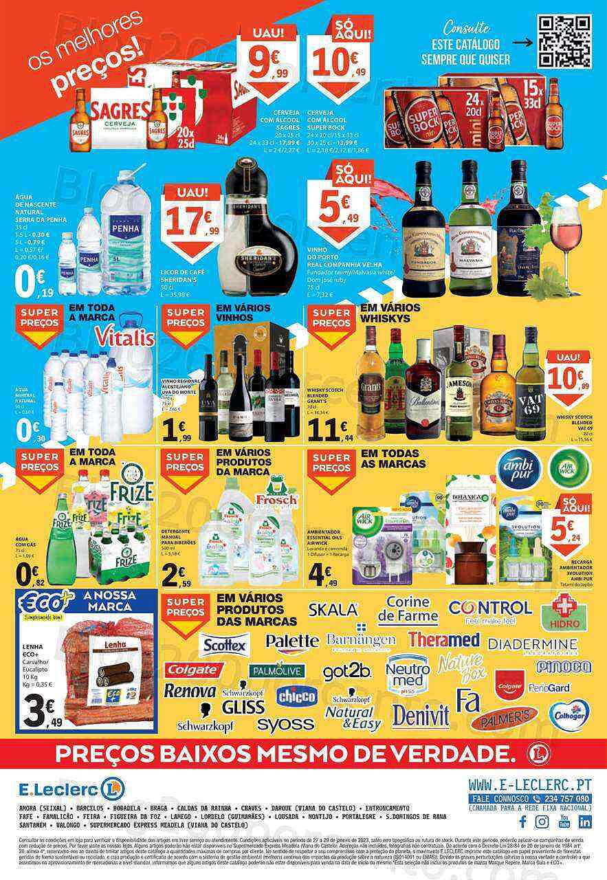 Antevisão Folheto E-LECLERC Promoções Fim de Semana - 27 a 29 janeiro