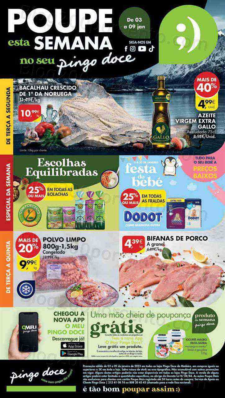 Antevisão Folheto PINGO DOCE Madeira Promoções de 3 a 9 janeiro
