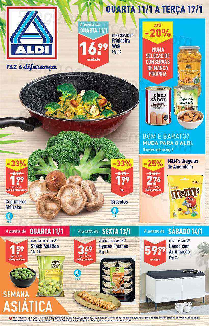 Antevisão Folheto ALDI Promoções de 11 a 17 janeiro