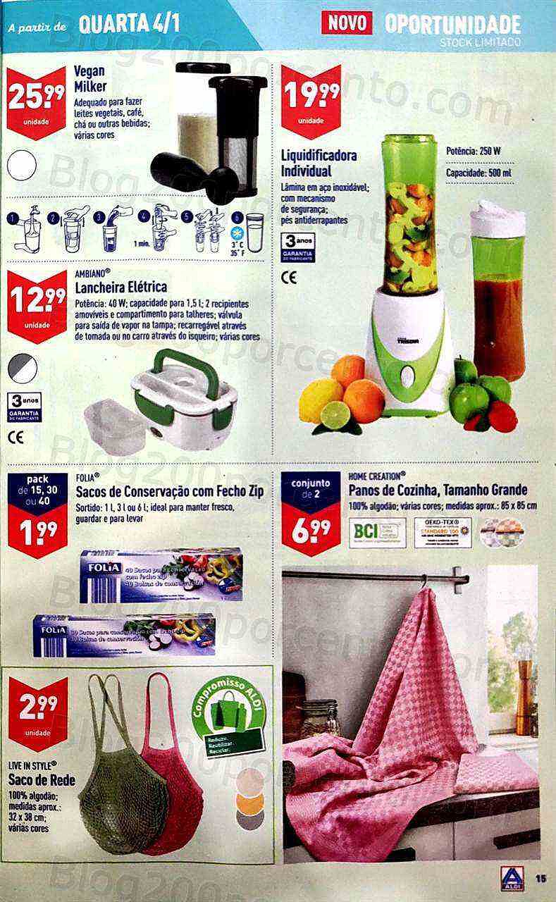 Antevisão Folheto ALDI Bazar Promoções a partir de 4 janeiro