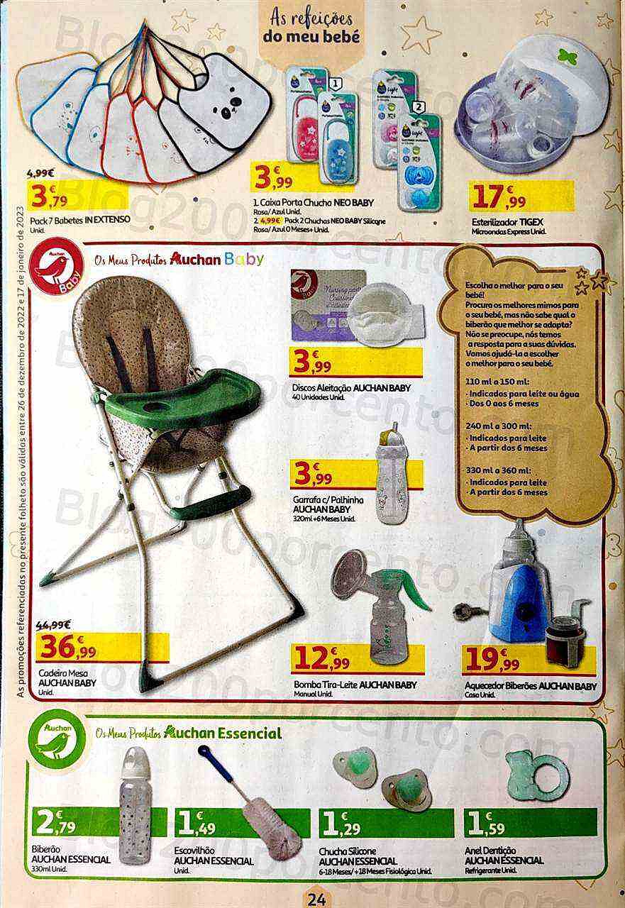 Antevisão Folheto AUCHAN Feira do Bebé Promoções de 26 dezembro a 17 janeiro