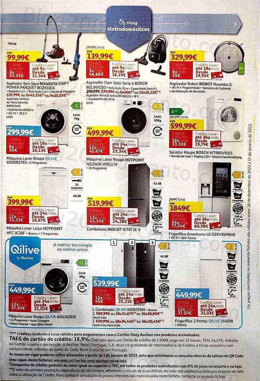 Antevisão Folheto AUCHAN Tecnologia Promoções de 26 dezembro a 17 janeiro