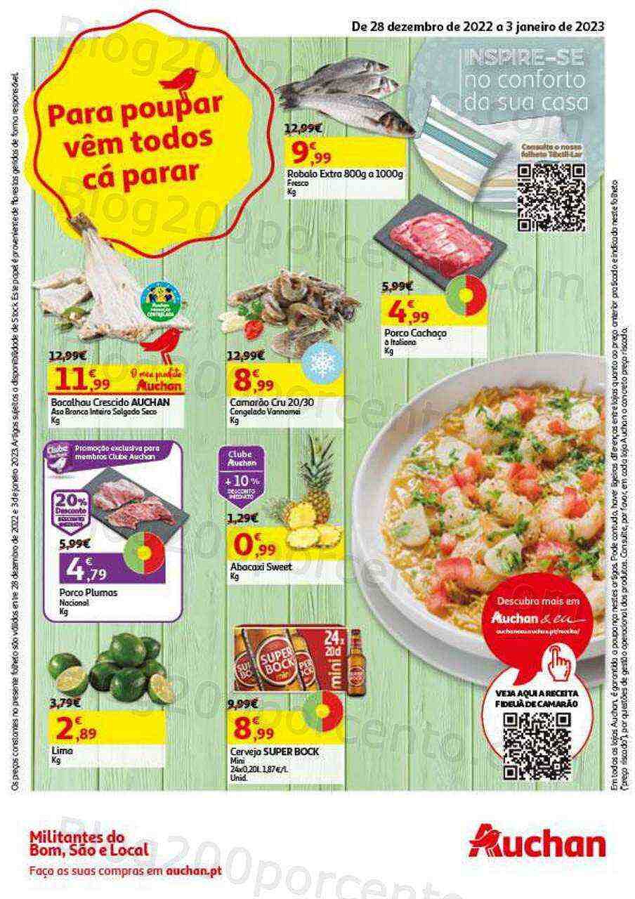 Antevisão Folheto AUCHAN Promoções de 28 dezembro a 3 janeiro