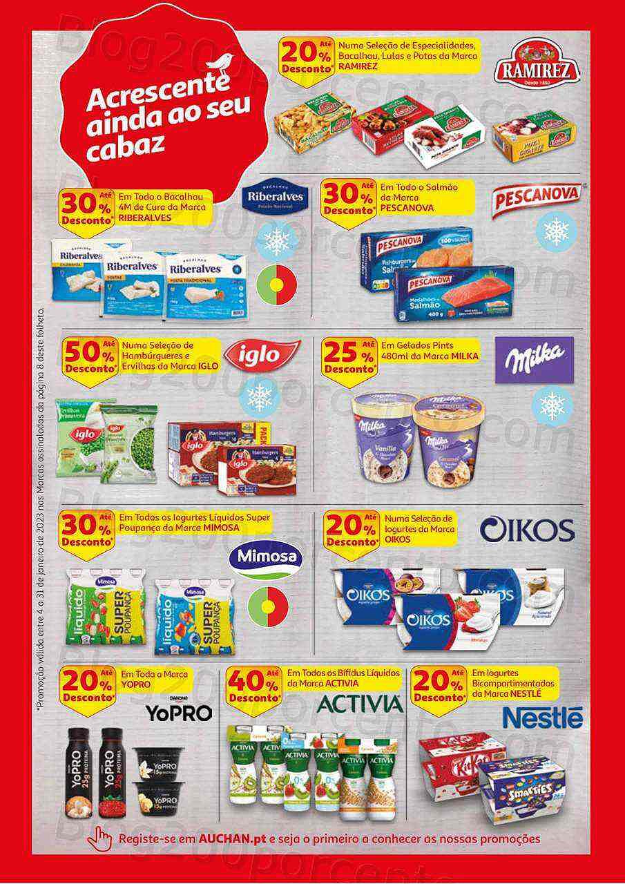 Antevisão Folheto AUCHAN Cabaz Poupança Promoções de 4 a 31 janeiro