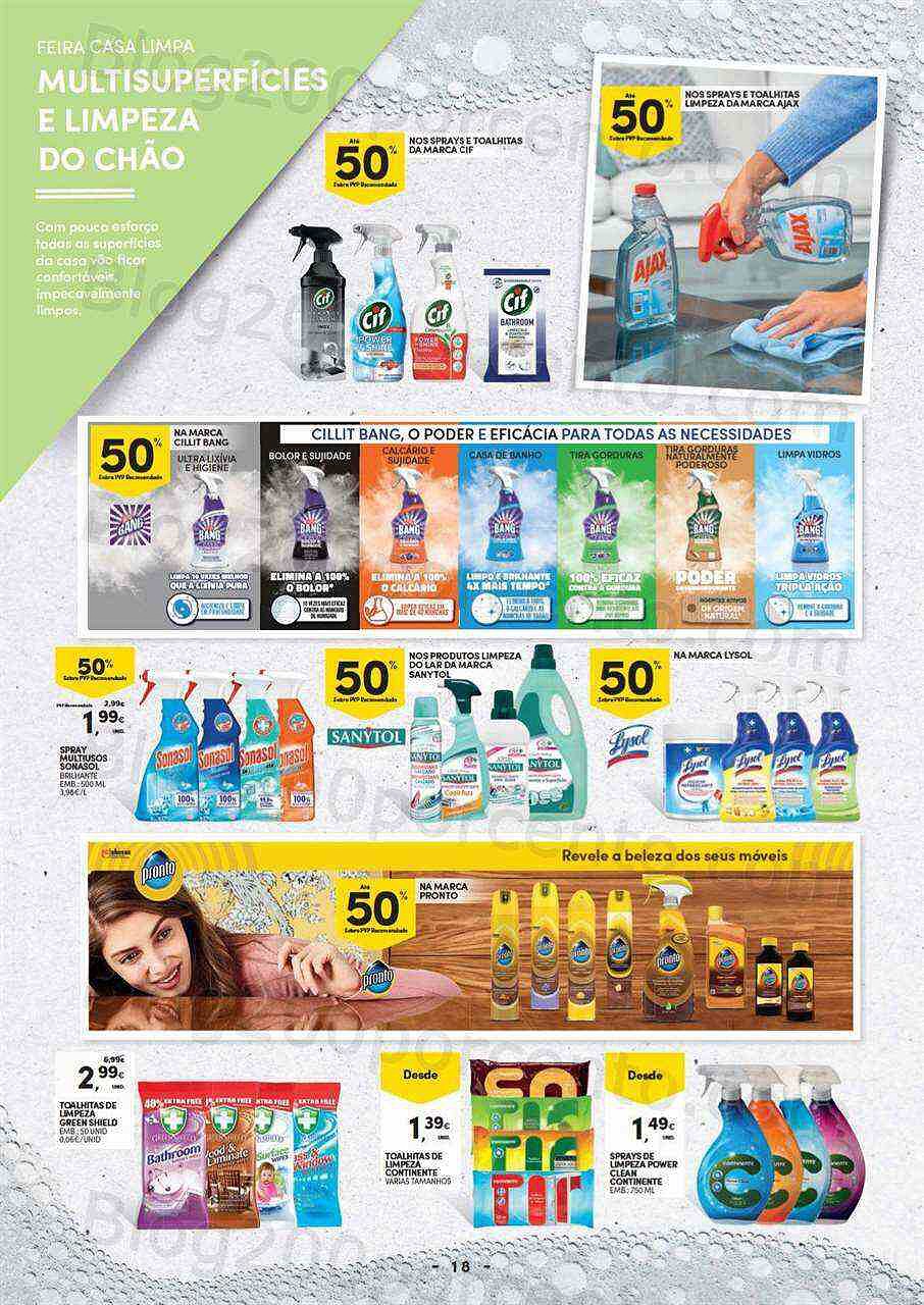 Antevisão Folheto CONTINENTE Casa Limpa Promoções de 3 a 15 janeiro
