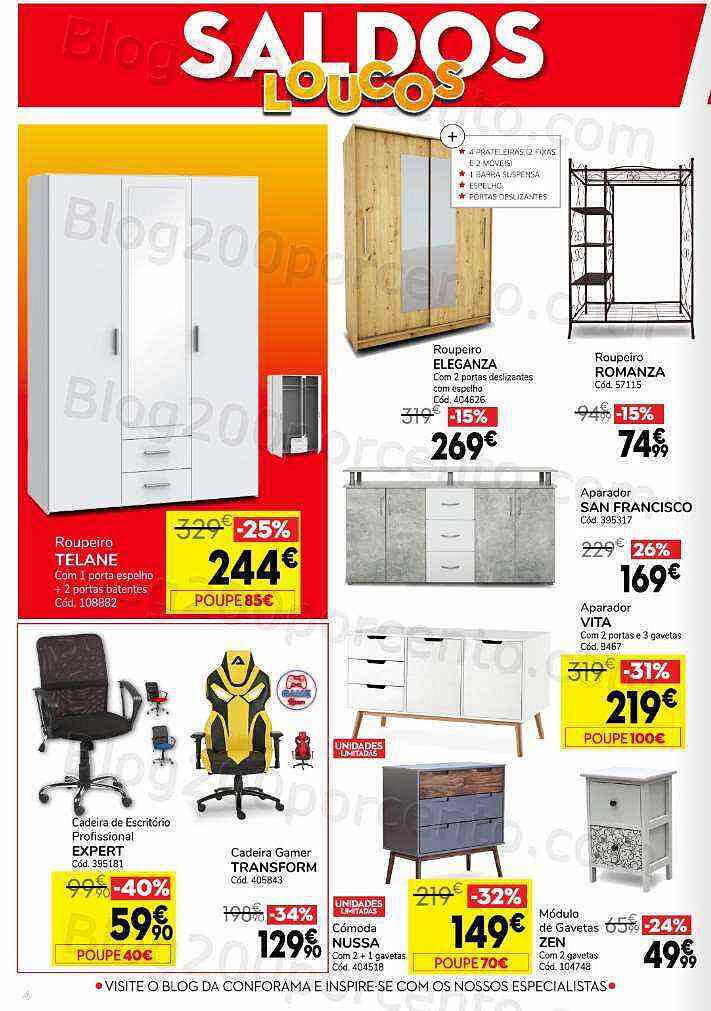 Antevisão Folheto CONFORAMA Saldos Promoções até 31 janeiro