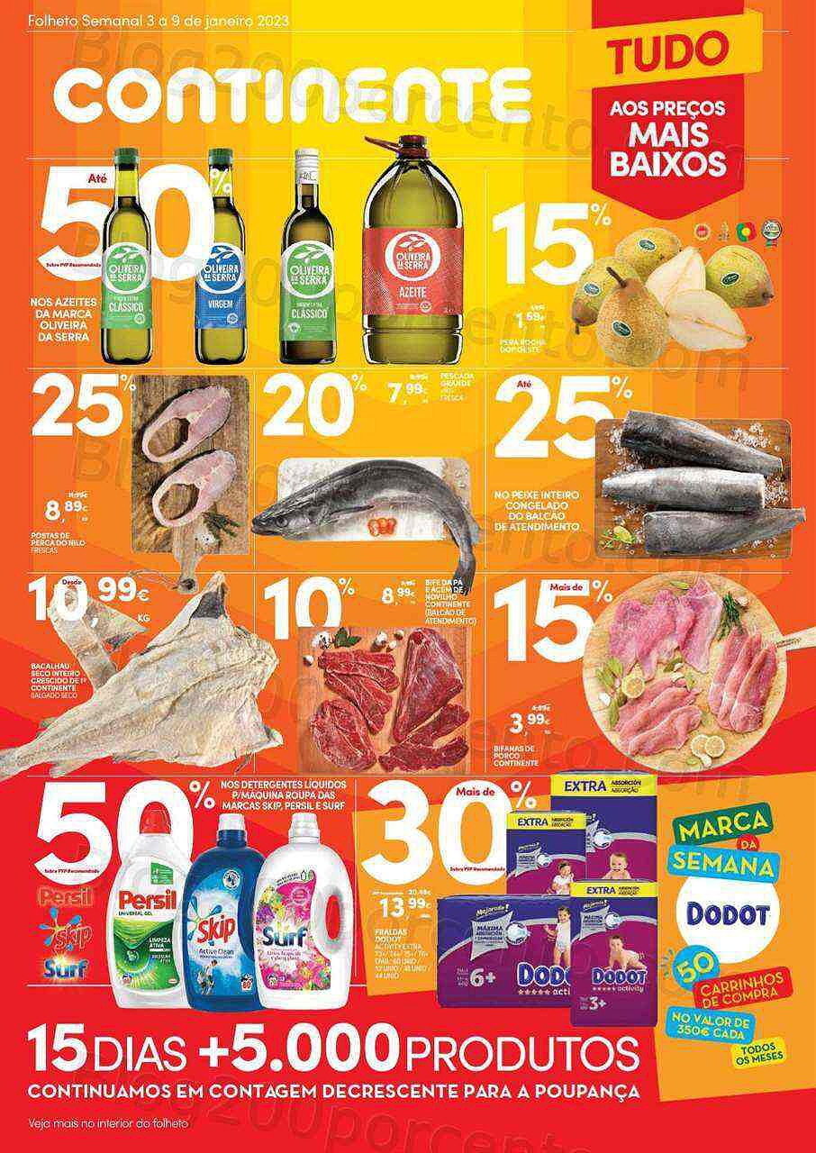 Antevisão Folheto CONTINENTE Modelo - Hiper Promoções de 3 a 9 janeiro