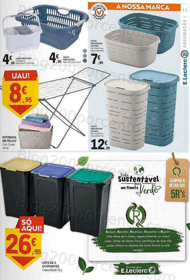 Antevisão Folheto E-LECLERC Têxtil e Limpeza Promoções de 26 dezembro a 8 janeiro