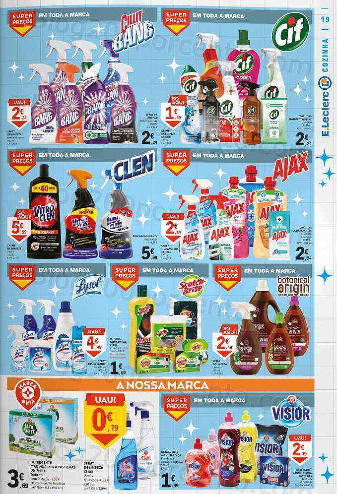 Antevisão Folheto E-LECLERC Têxtil e Limpeza Promoções de 26 dezembro a 8 janeiro