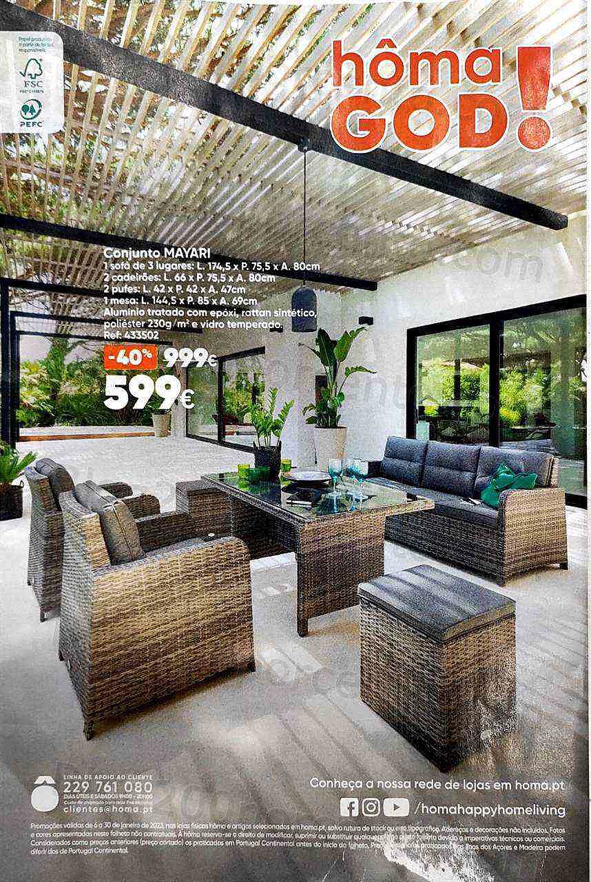 Antevisão Folheto HÔMA Promoções até 70% desconto de 6 a 30 janeiro