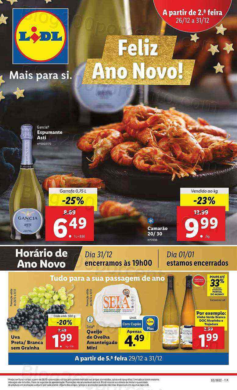 Antevisão Folheto LIDL Promoções de 26 a 31 dezembro