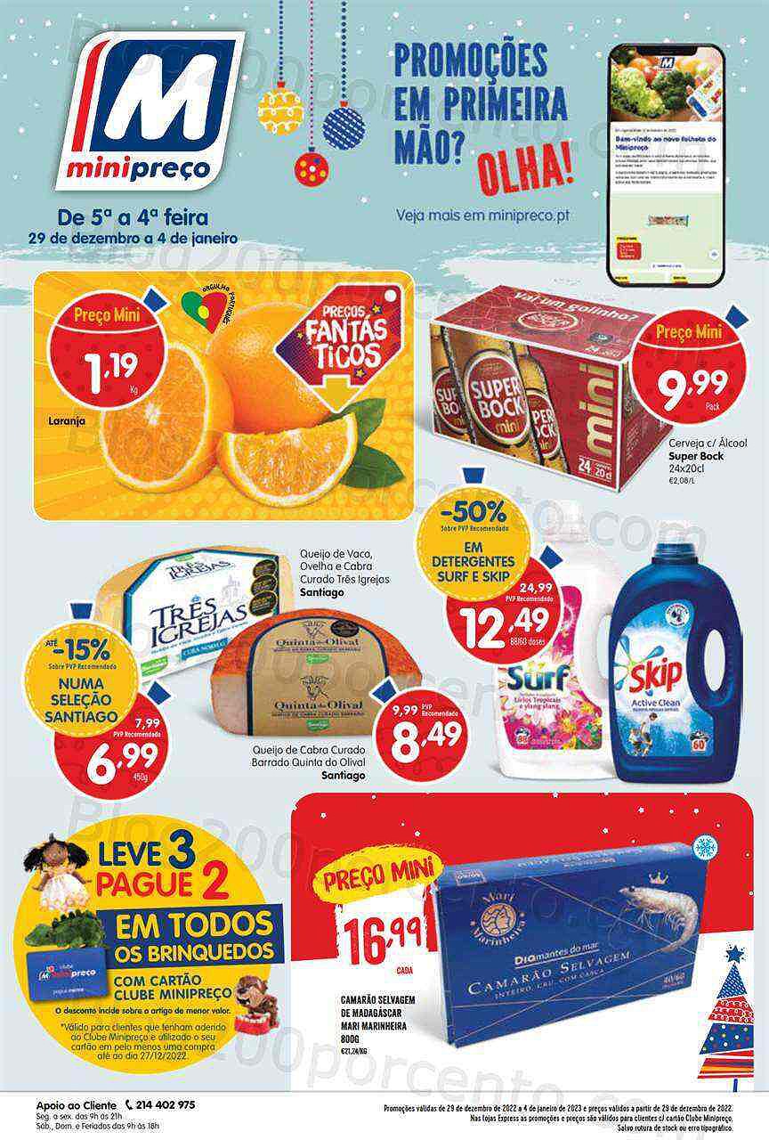 Antevisão Folheto MINIPREÇO Promoções de 29 dezembro a 4 janeiro
