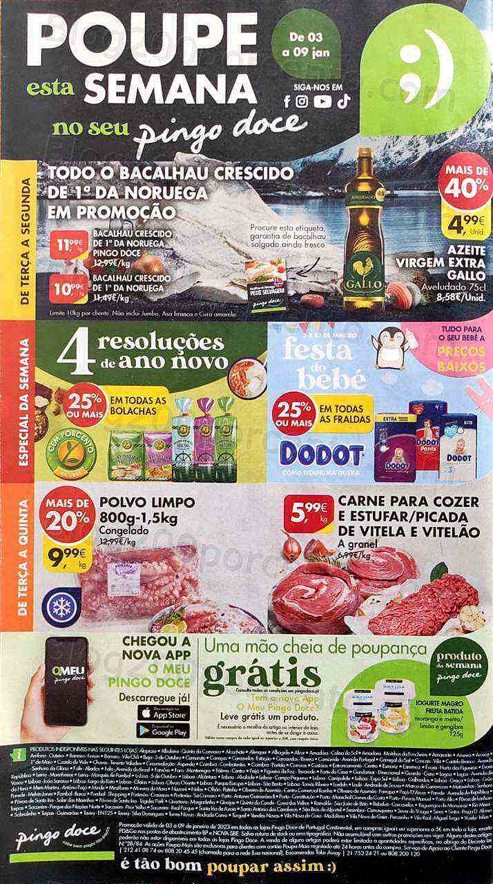 Antevisão Folheto PINGO DOCE Promoções de 3 a 9 janeiro