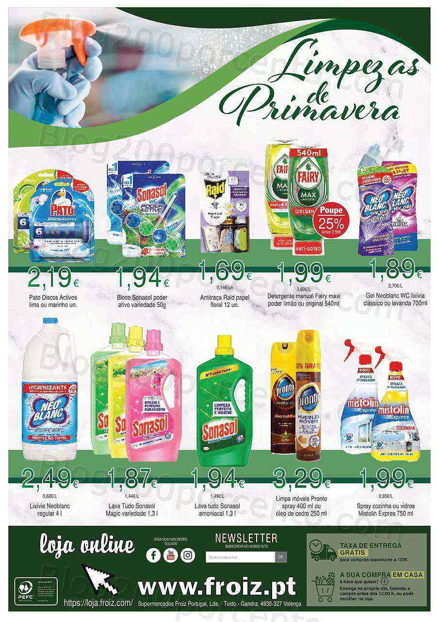 Antevisão Folheto FROIZ Páscoa 24 março a 6 abril