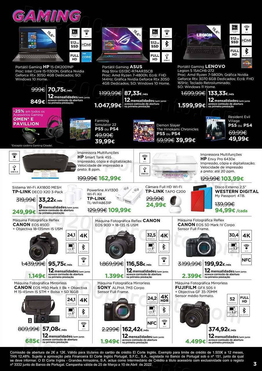 Antevisão Folheto EL CORTE INGLÉS Tecnologia 25 março