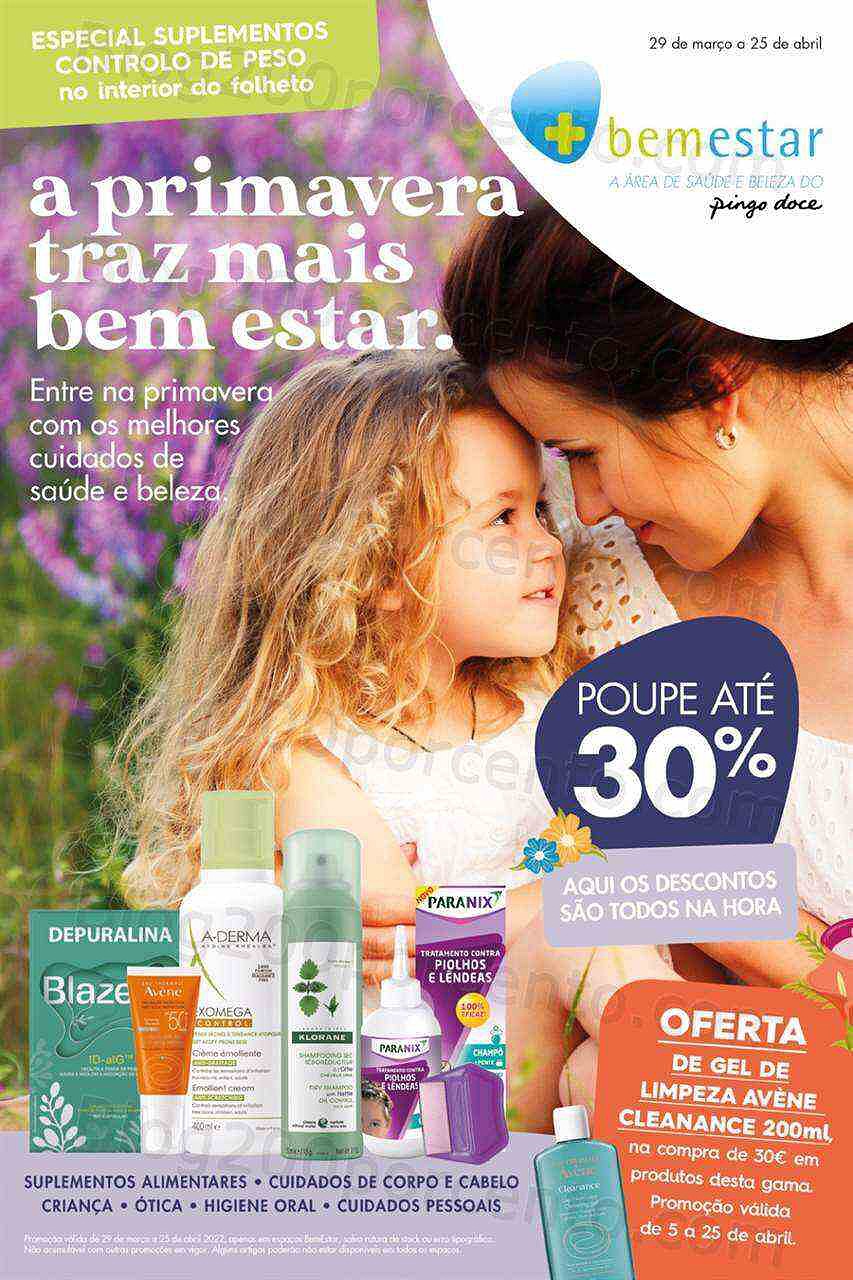 Antevisão Folheto PINGO DOCE Bem Estar Primavera Promoções de 29 março a 25 abril