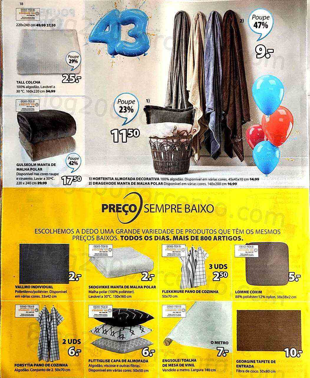 Antevisão Folheto JYSK Aniversário Promoções de 31 março a 13 abril