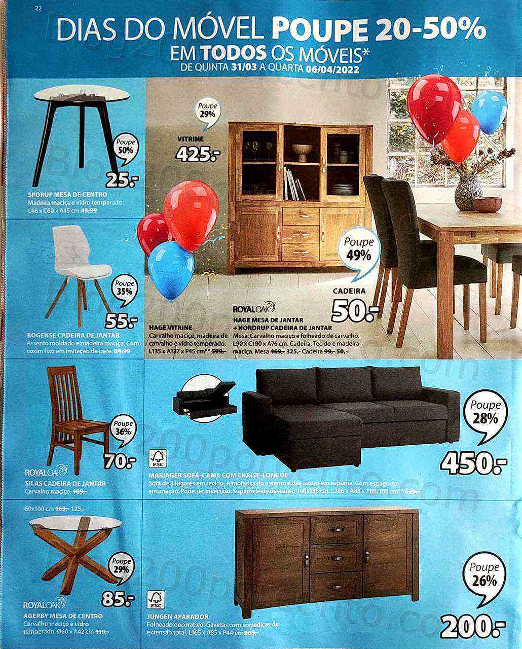 Antevisão Folheto JYSK Aniversário Promoções de 31 março a 13 abril