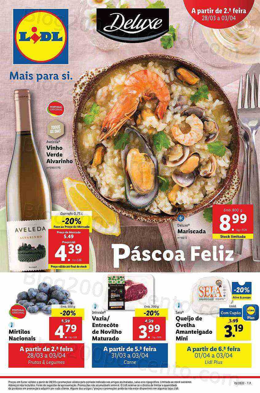 Antevisão Folheto LIDL Promoções de 28 março a 3 abril - digital