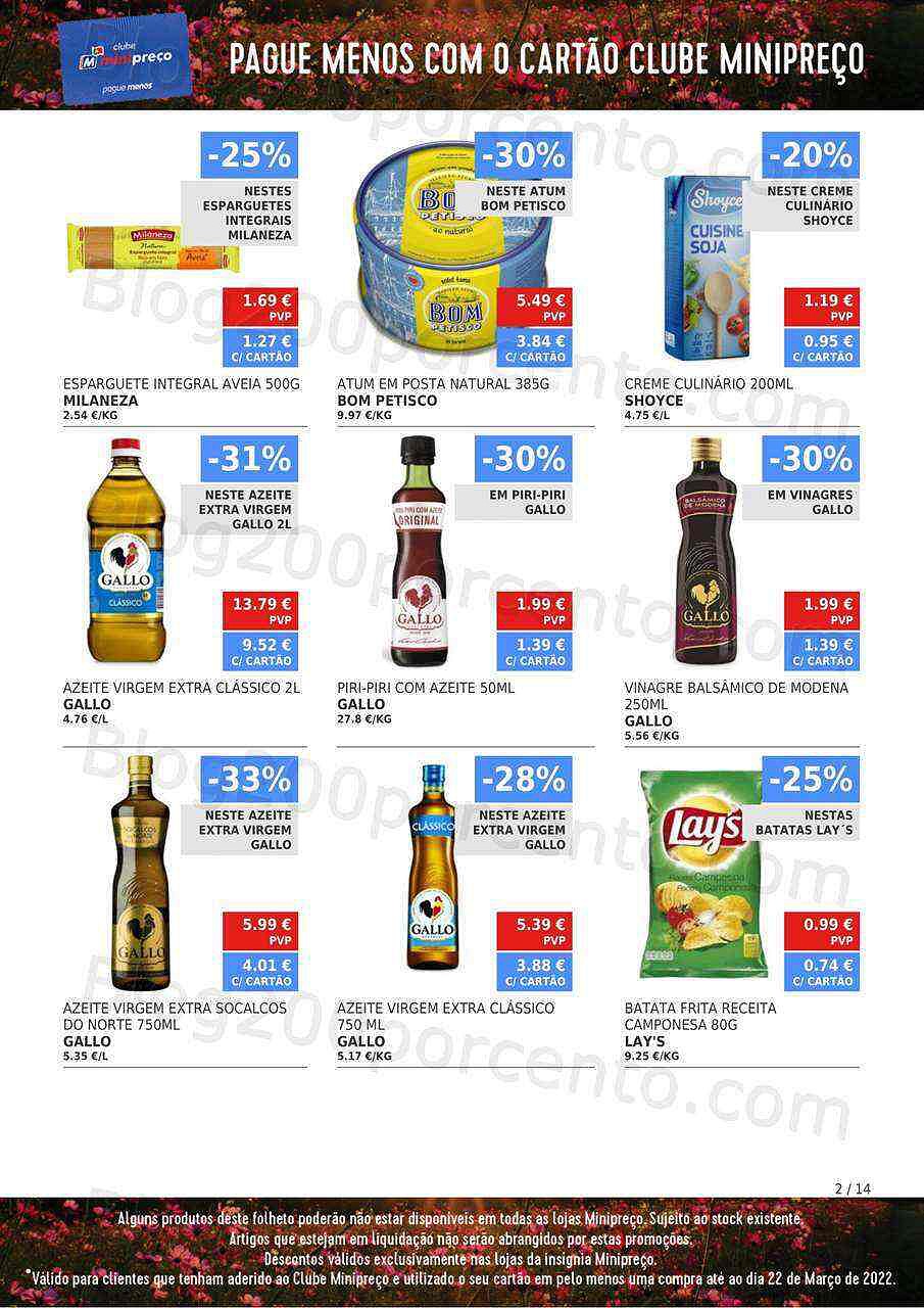 Antevisão Folheto Clube MINIPREÇO Promoções de 24 a 30 março