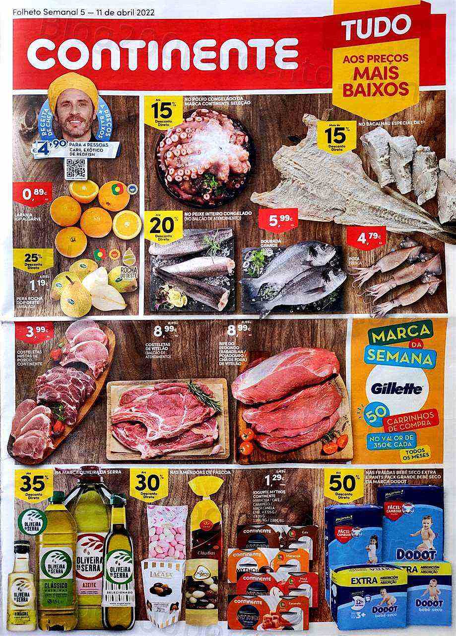 Antevisão Folheto CONTINENTE Promoções de 5 a 11 abril