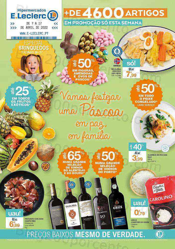 Antevisão Folheto E-LECLERC Promoções de 7 a 17 abril