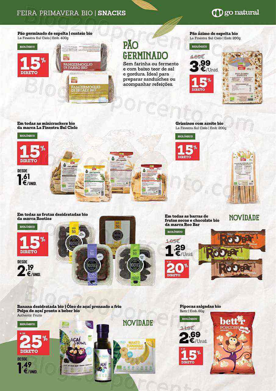 Antevisão Folheto GO NATURAL Feira da Primavera Promoções até 30 abril