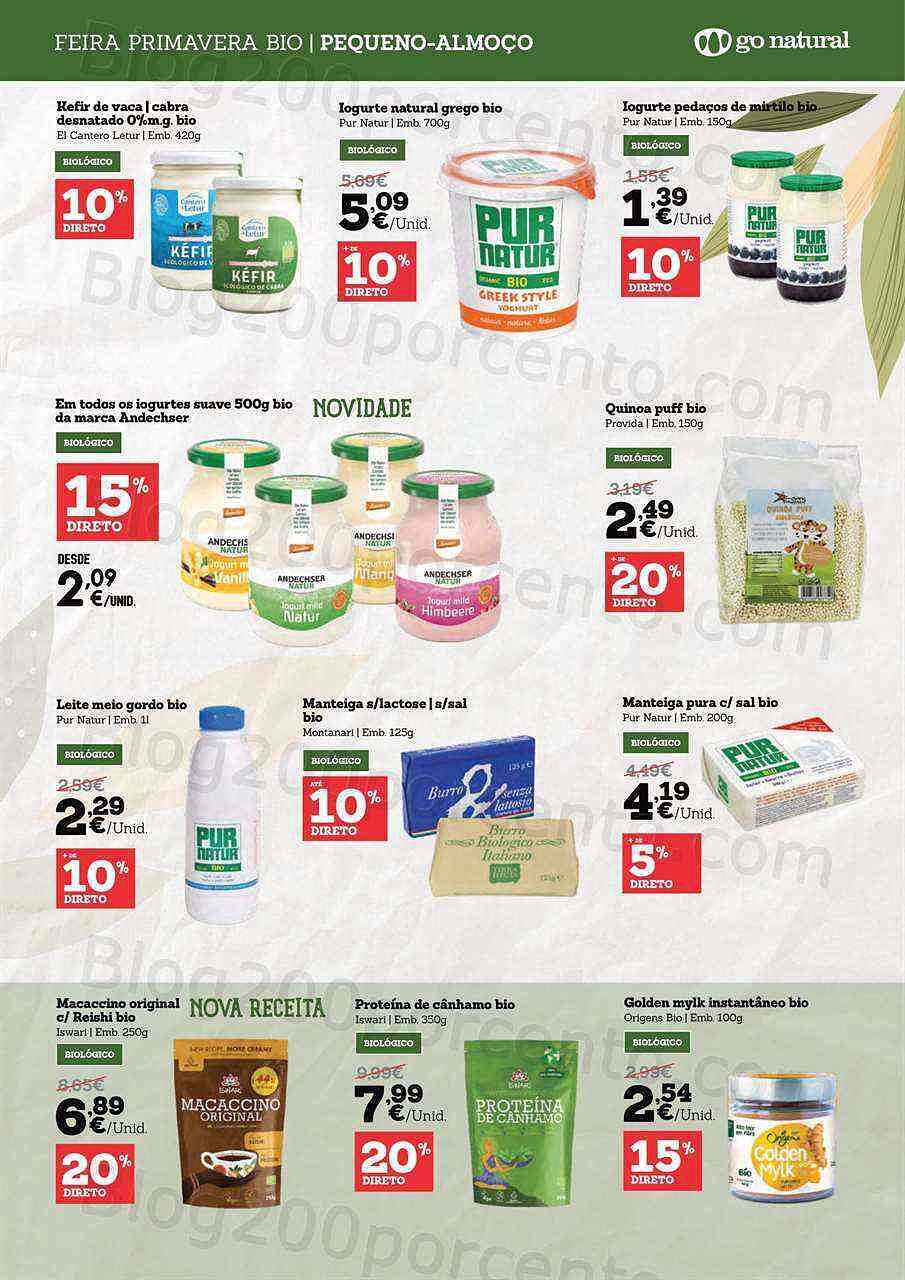 Antevisão Folheto GO NATURAL Feira da Primavera Promoções até 30 abril
