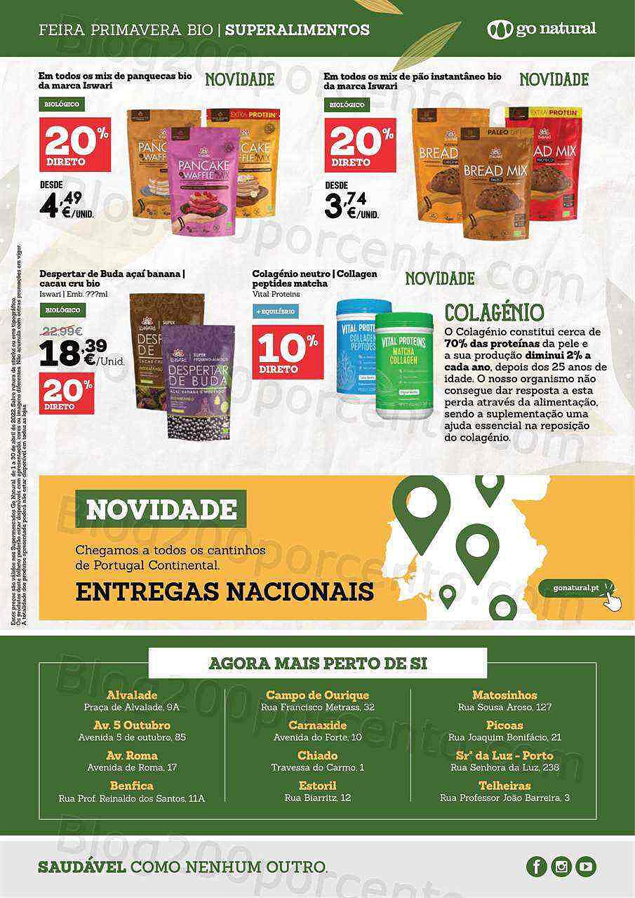 Antevisão Folheto GO NATURAL Feira da Primavera Promoções até 30 abril