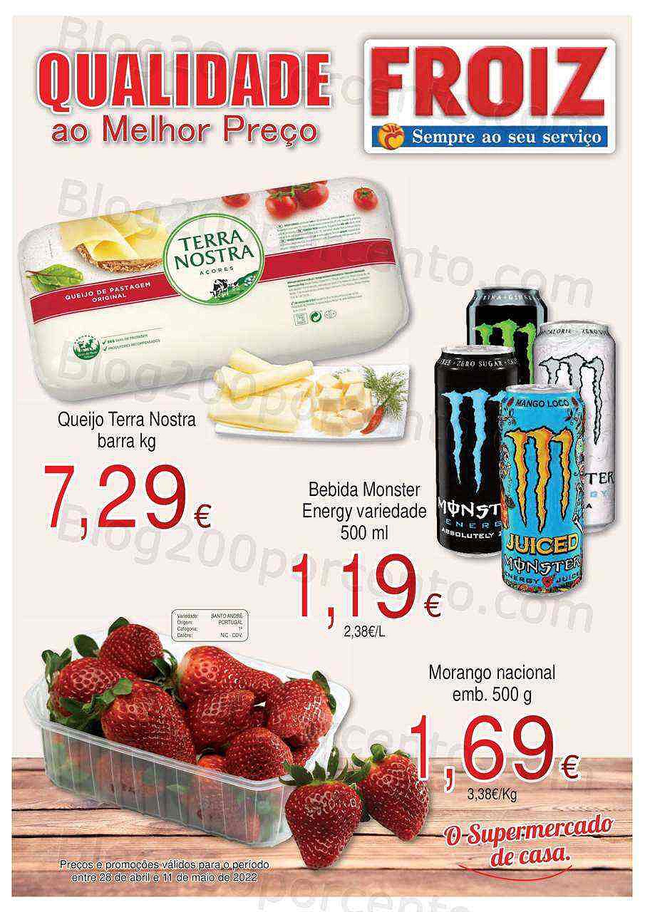 Antevisão Folheto FROIZ Promoções de 28 abril a 11 maio