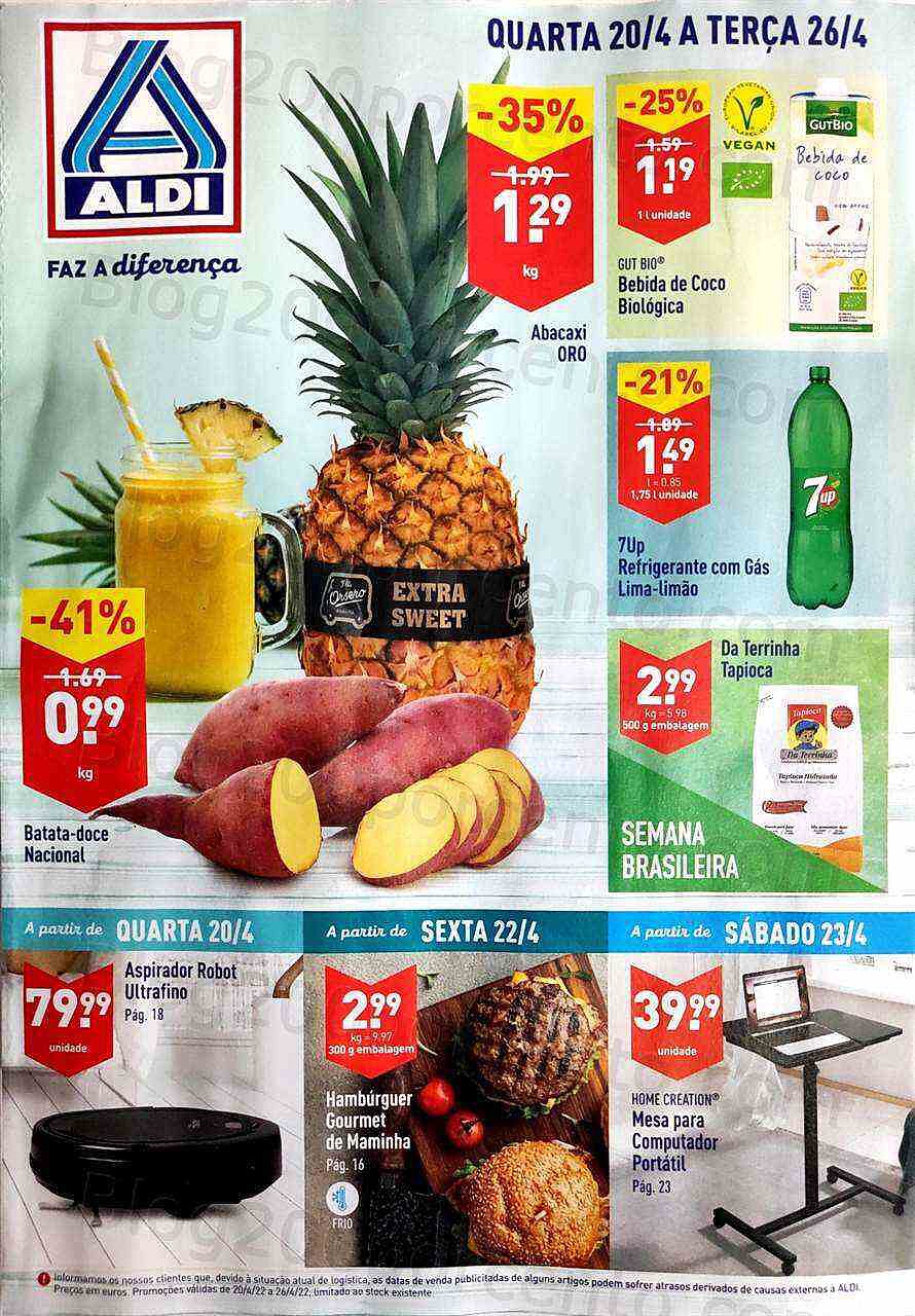Antevisão Folheto ALDI Promoções de 20 a 26 abril