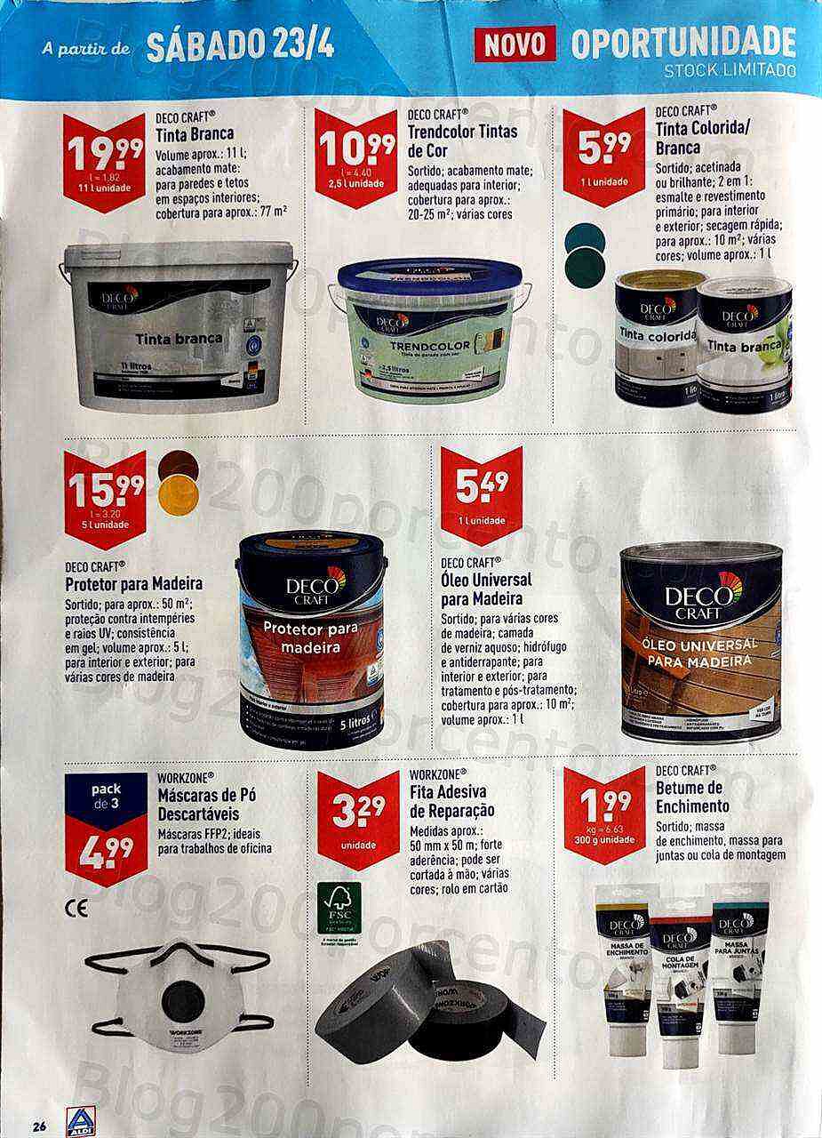 Antevisão Folheto ALDI Promoções de 20 a 26 abril