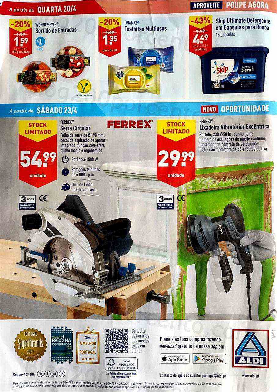 Antevisão Folheto ALDI Promoções de 20 a 26 abril