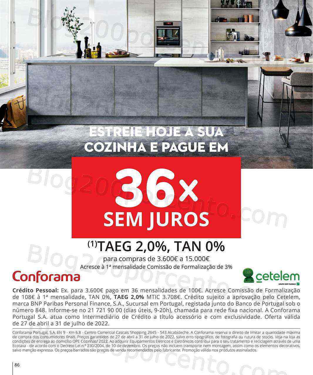 Antevisão Folheto CONFORAMA Especial Cozinhas