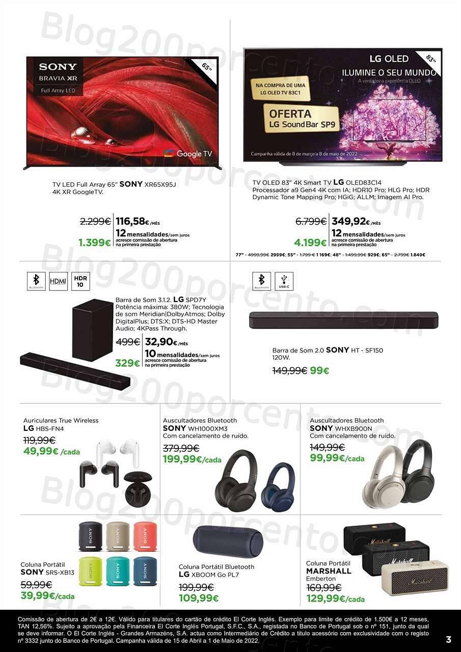 Antevisão Folheto EL CORTE INGLÉS Tecnologia até 1 maio