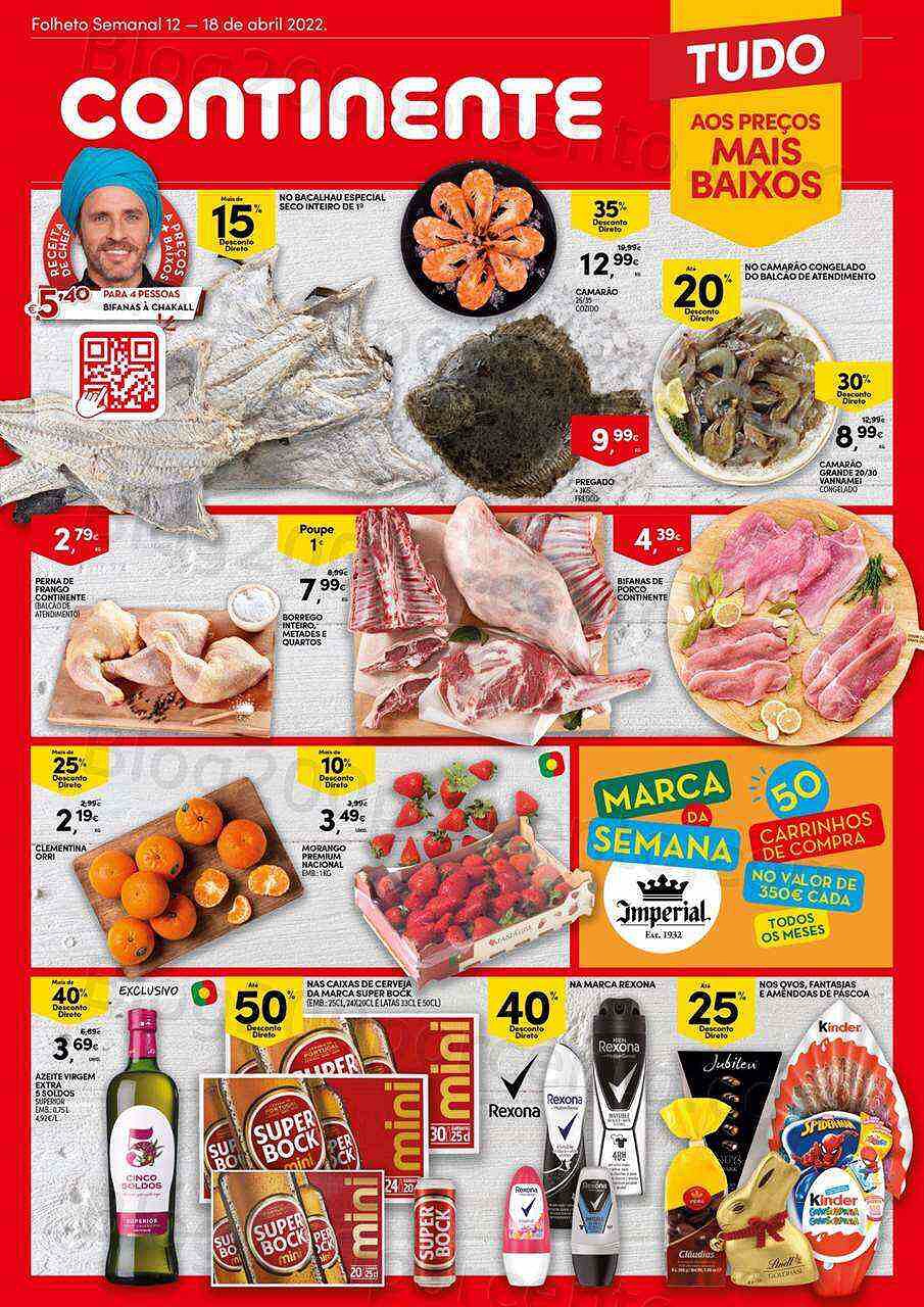 Antevisão Folheto CONTINENTE Promoções de 12 a 18 abril