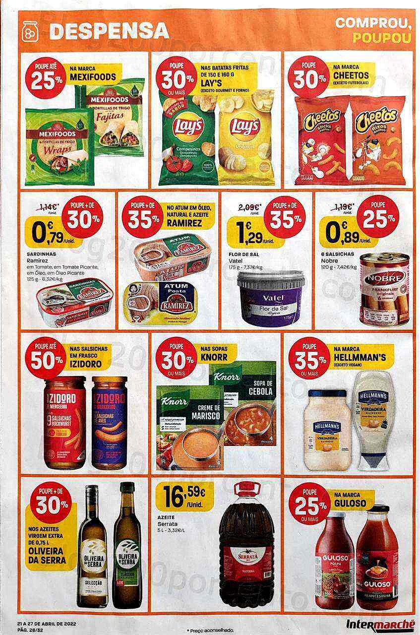 Antevisão Folheto INTERMARCHÉ Promoções de 21 a 27 abril