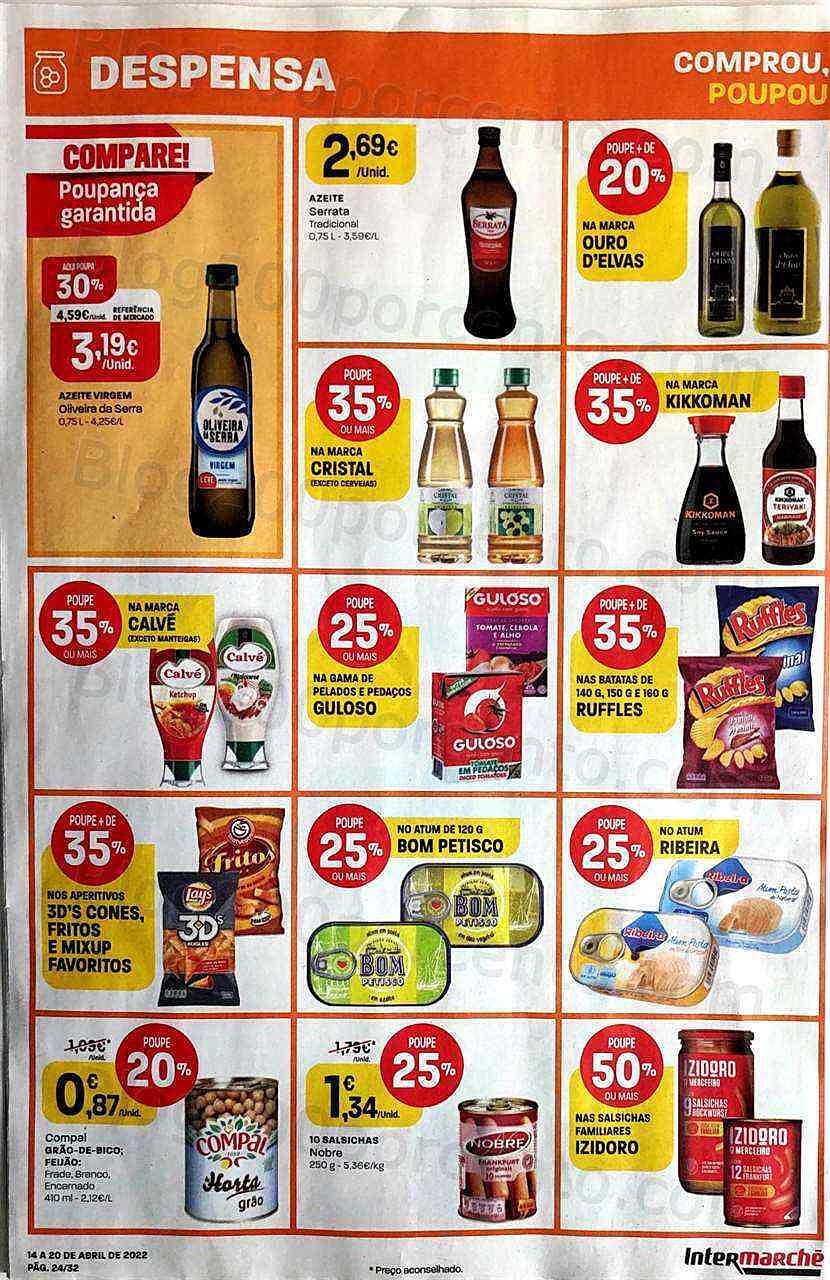 Antevisão Folheto INTERMARCHÉ Promoções de 14 a 20 abril