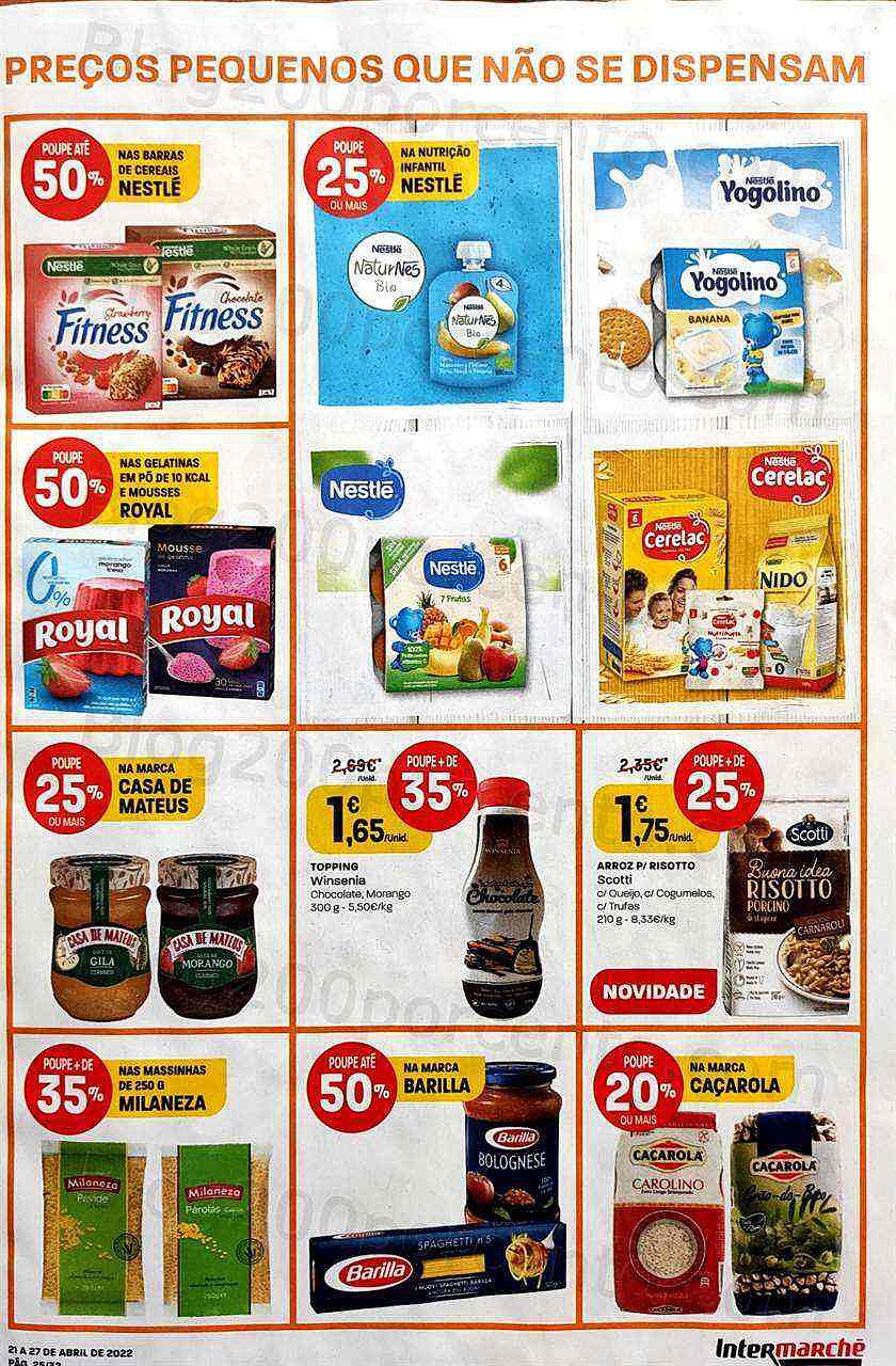Antevisão Folheto INTERMARCHÉ Promoções de 21 a 27 abril