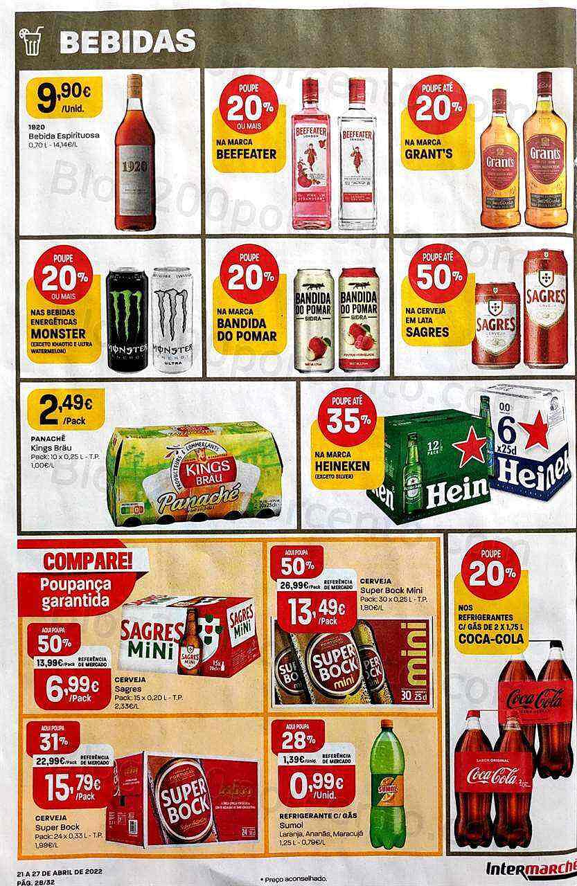 Antevisão Folheto INTERMARCHÉ Promoções de 21 a 27 abril