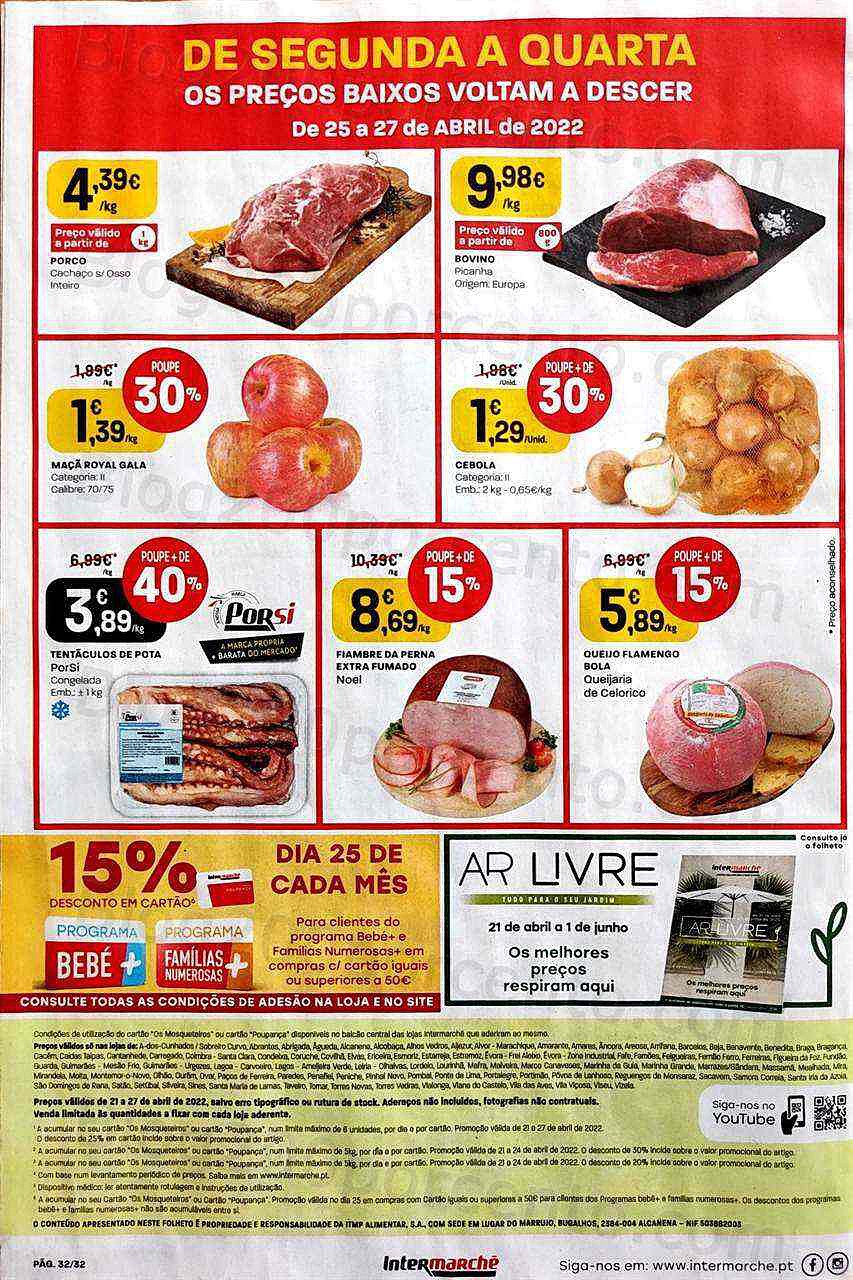 Antevisão Folheto INTERMARCHÉ Promoções de 21 a 27 abril