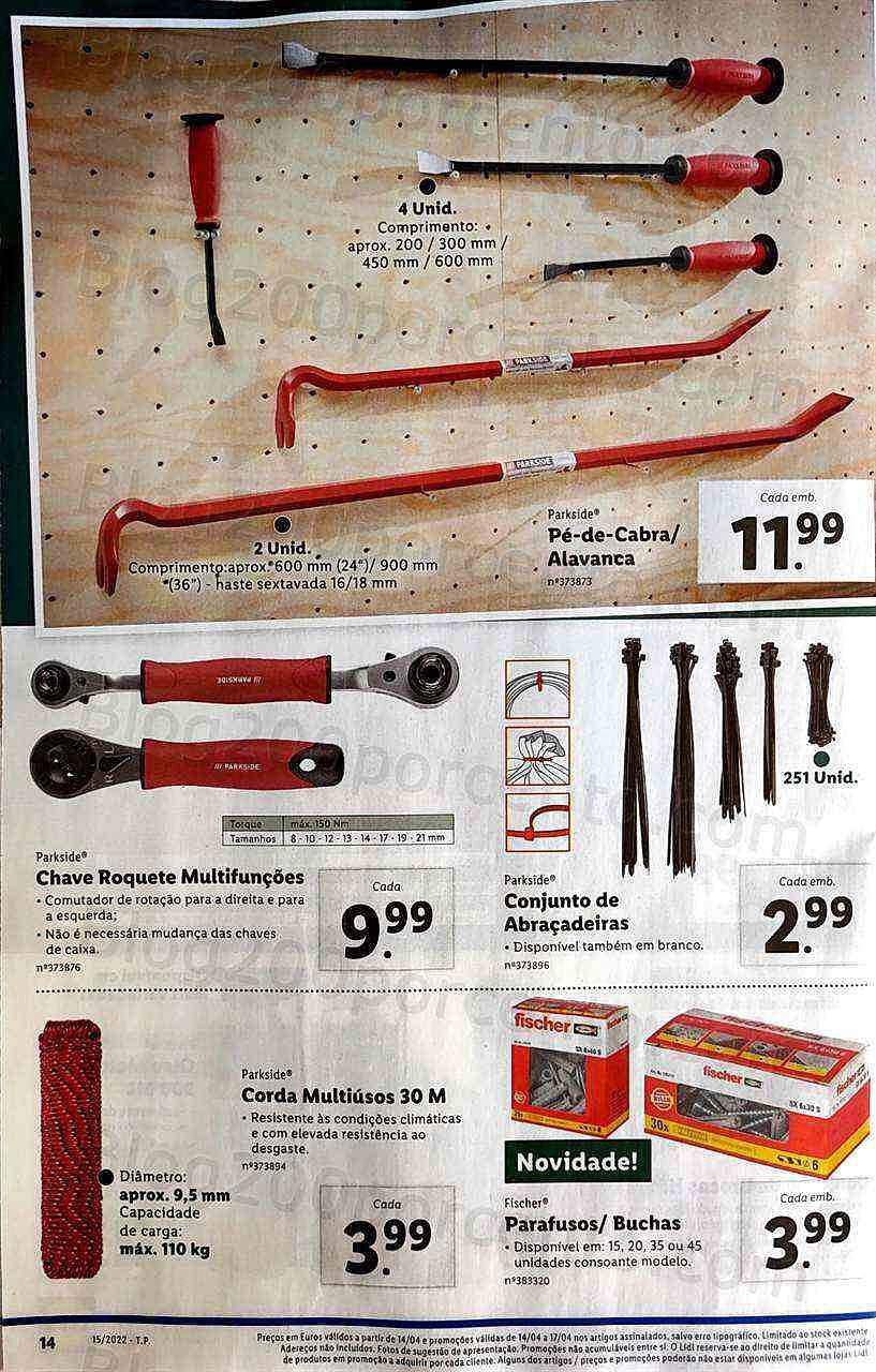 Antevisão Folheto LIDL Promoções de 11 a 17 abril