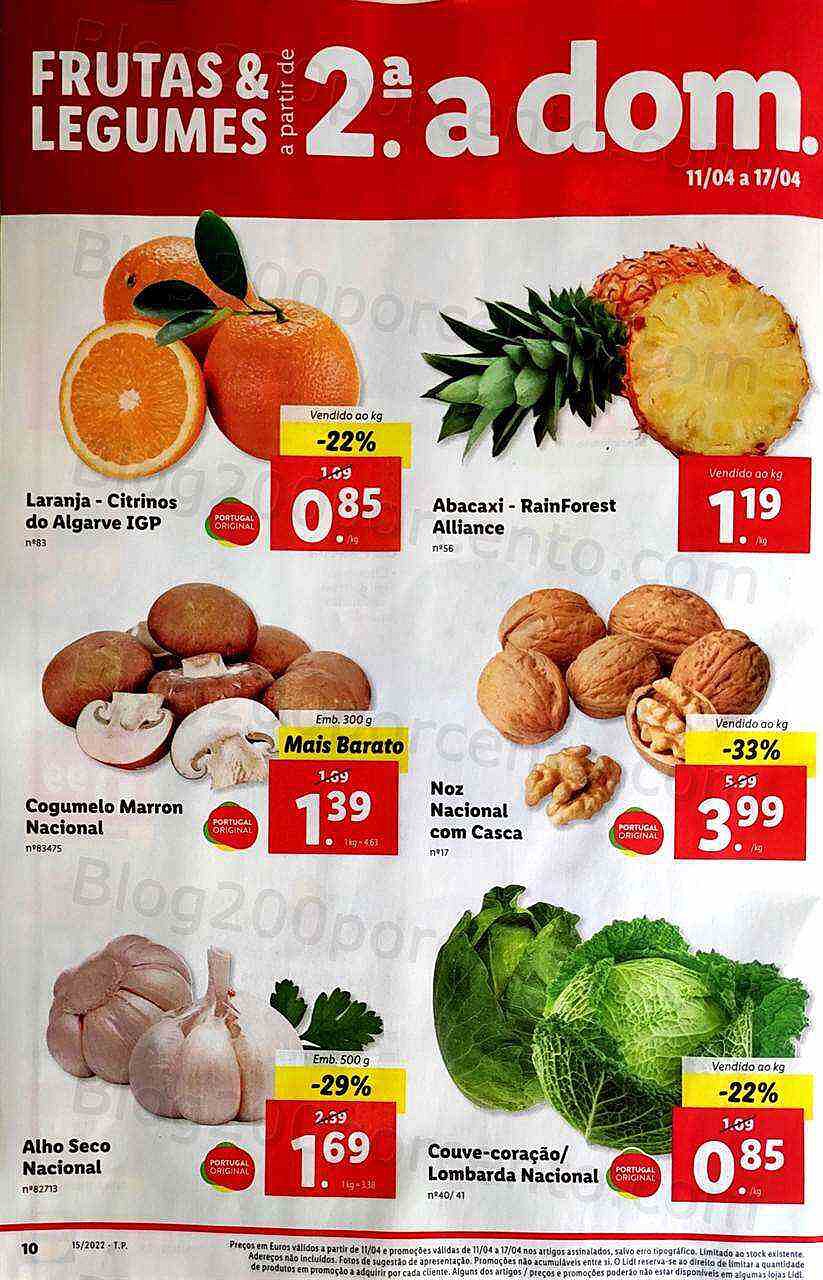 Antevisão Folheto LIDL Promoções de 11 a 17 abril